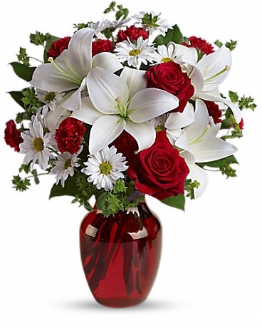 Bouquet Be My Love avec bouquet T128-2A de roses rouges