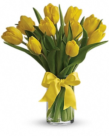 Bouquet Tulipes jaune comme le soleil