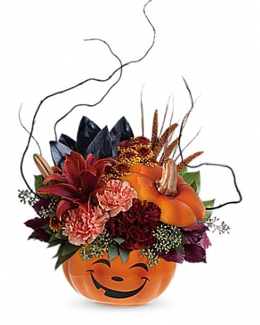 Arrangement floral et bouquet Magie d’Halloween de Teleflora