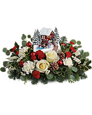 Disposition de fleurs Bouquet Pont de Noël de Thomas Kinkade