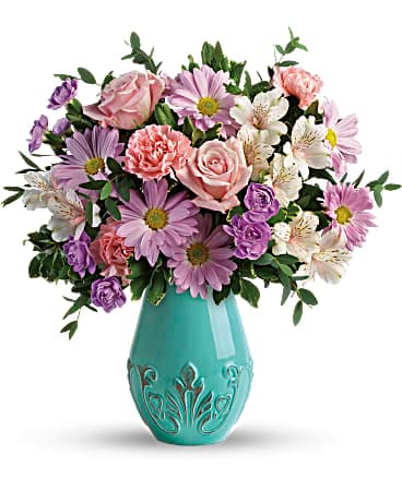 Bouquet de fleurs Aqua rougissant de Teleflora