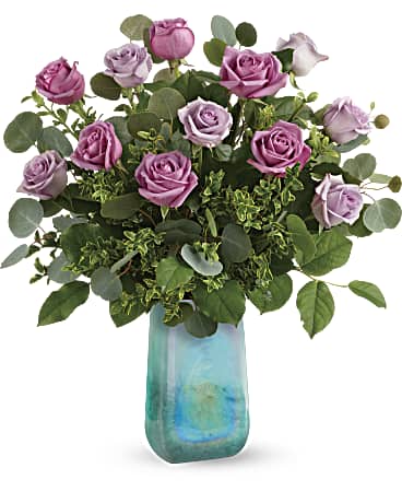 Bouquet de fleurs Roses aquarelle de Teleflora