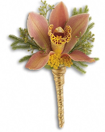 Boutonnière boutonnière Orchidée du crépuscule
