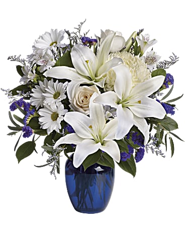 Magnifique bouquet bleu T209-3A 
