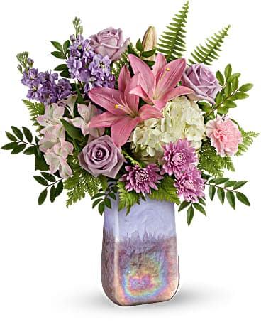 Bouquet de fleurs Splendeur en verre de Teleflora