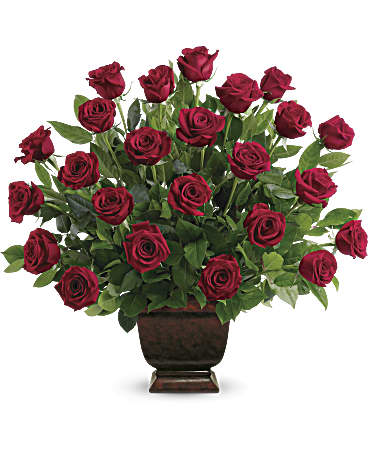 Arrangement floral Hommage en roses de Teleflora
