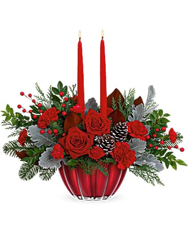Bouquet de centre de table Rose cramoisi de Teleflora