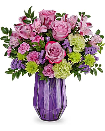 Bouquet géométrique rose de Teleflora T23M110A Bouquet