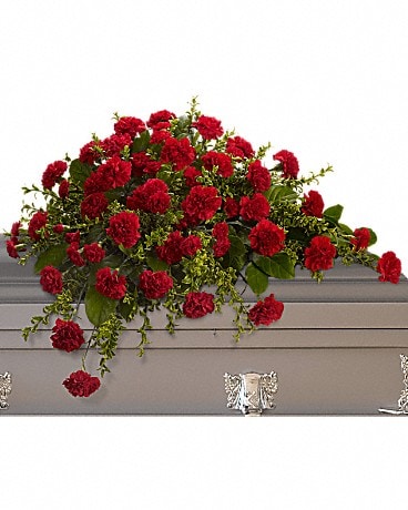Arrangement floral de condoléances gerbe de cercueil Admiration