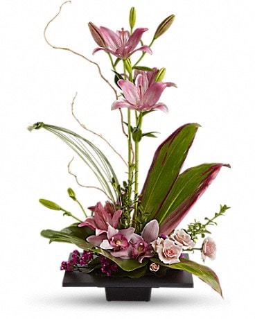 Arrangement floral Éclat d'imagination avec des orchidées cymbidium