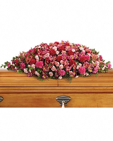 Arrangement floral de condoléances et gerbe de cercueil Une vie adorée