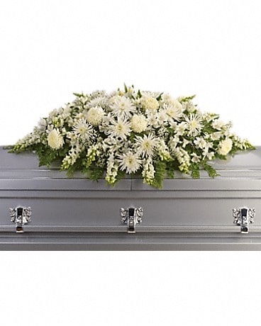 Arrangement floral de condoléances et gerbe de cercueil Lumière inépuisable