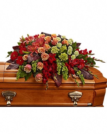 Bouquet gerbe de cercueil Tendres adieux
