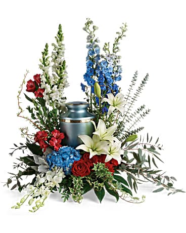 Arrangement floral de condoléances et hommage de crémation Reflets de l’honneur