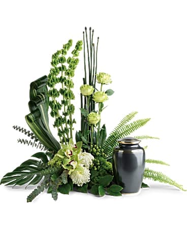 Arrangement floral de condoléances et hommage de crémation Paix tranquille