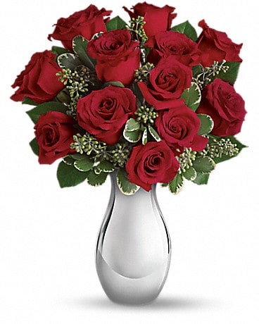 Bouquet Véritable romance avec roses rouges de Teleflora