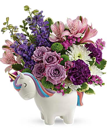Bouquet Licorne dans un jardin magique de Teleflora