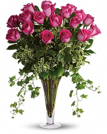 Rêves en rose -  Bouquet de roses roses à longues tiges