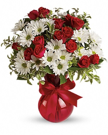 Bouquet Rouge, blanc et toi par Teleflora