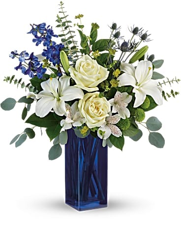 Bouquet de fleurs Bleu cobalt apaisant de Teleflora