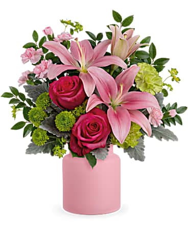 Bouquet de fleurs Savannah rose pâle de Teleflora