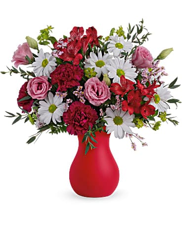 Bouquet de fleurs Baiser rouge cramoisi de Teleflora