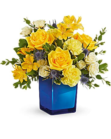 Bouquet bleu doré de Teleflora