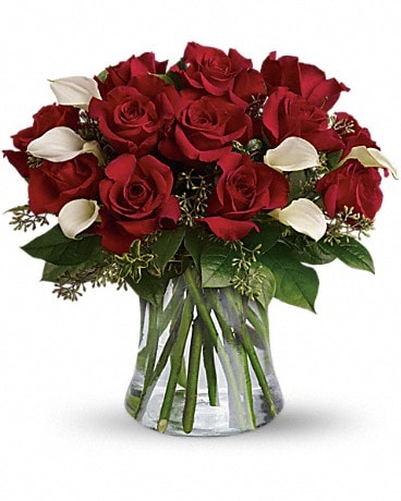 Mon coeur bat la chamade – bouquet d’une douzaine de roses rouges