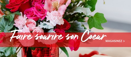 Bannière de page d'accueil pour les fleurs du jour de Valentine