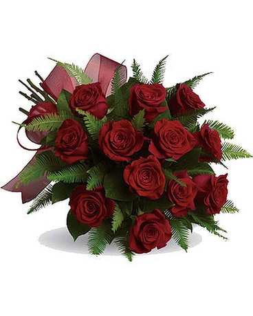 12 Décoration florale Roses Rouges 50 cm
