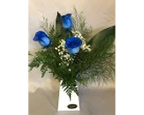Disposition de fleurs Bouquet Roses Bleues