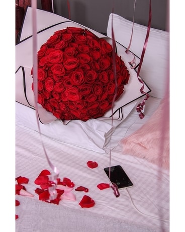 100 bouquet de roses, composition florale