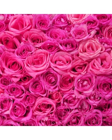 Bouquet rose chaud de roses