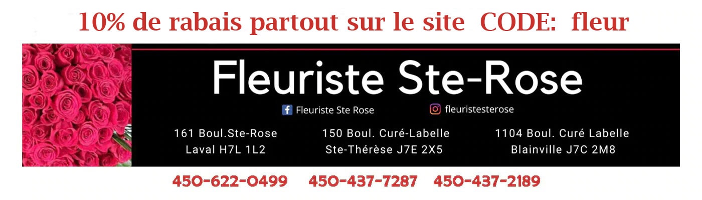 Livraison de fleurs à Laval par Fleuriste Ste-Rose