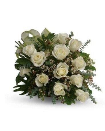 douzaine de roses blanches sans composition florale en vase