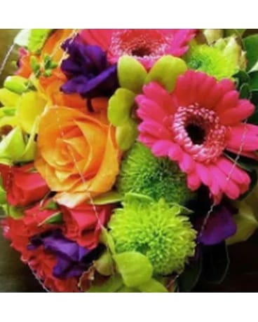 Disposition des fleurs (multicolore) au choix du fleuriste