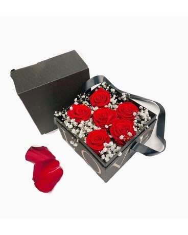 Symphony of Love - Boîte fleur de rose 2 panier cadeau