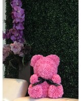 Taille de l’ours à fleurs roses : 40 cm, hauteur en pouces et largeur en pouces.