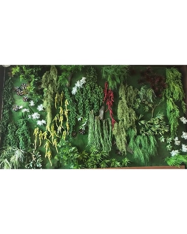 Spécialité verte arrangement floral de décoration de mur