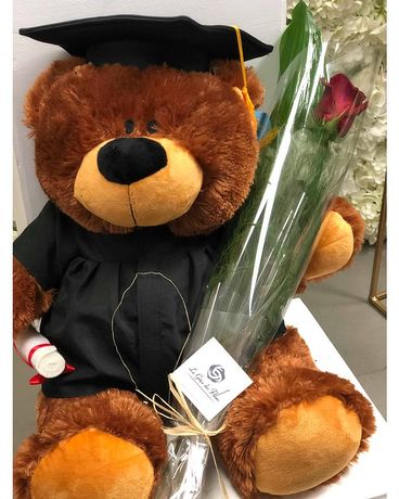 Disposition des fleurs de remise des diplômes Big Teddy Bear