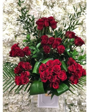 Arrangement floral CRAZY RED LOVE