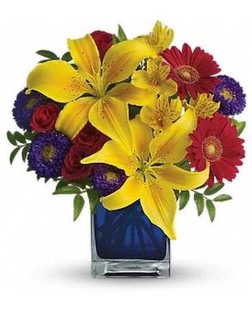 Disposition florale bleue des Caraïbes de Teleflora