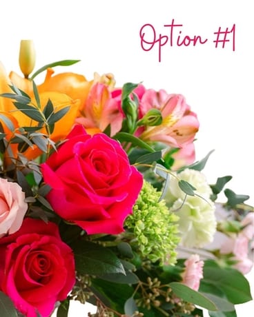 Option Fleurs mensuelles n° 1 Disposition des fleurs