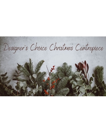 Disposition des fleurs de Noël au choix du designer