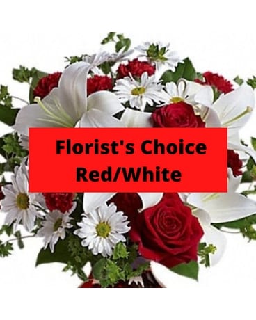 Disposition de choix du designer : Disposition des fleurs rouges et blanches